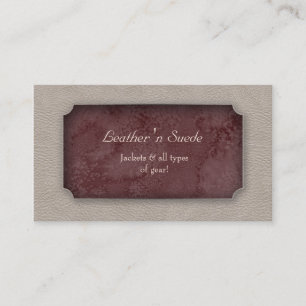 Leather Business Card 'n Suede Burgundy