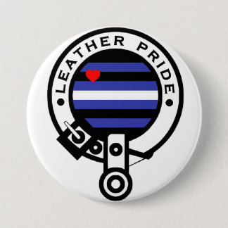 leather clan 3 inch round button