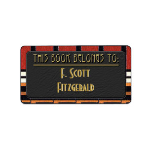 Leather Deco (Personalized Bookplate) Label