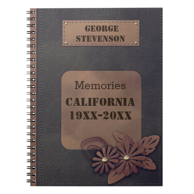 Leather decor notebook (Front)