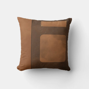 Leather decor throw pillow