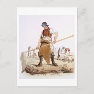 Leather Dresser, from 'Costume of Great Britain' p Postcard