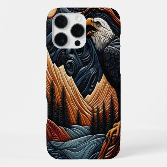 Leather Eagle Nature Design iPhone Case (Back)