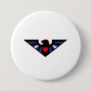 Leather Eagle Pride 3 Inch Round Button