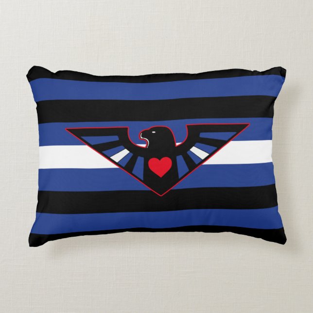 Leather Eagle Pride Flag Accent Pillow (Front)
