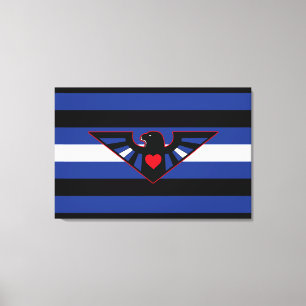 Leather Eagle Pride Flag Canvas Print
