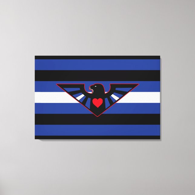 Leather Eagle Pride Flag Canvas Print (Front)