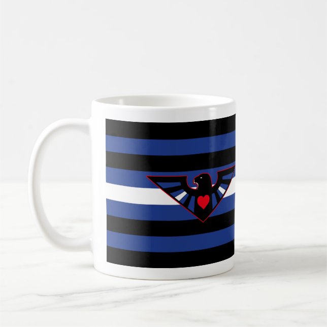 Leather Eagle Pride Flag Coffee Mug (Left)