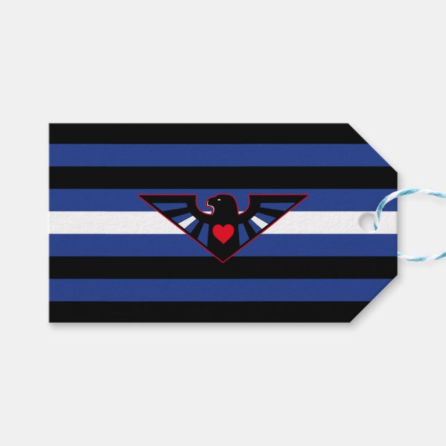 Leather Eagle Pride Flag Gift Tags (Front (Horizontal))