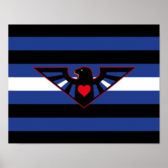 Leather Eagle Pride Flag Poster (Front)