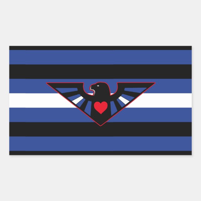 Leather Eagle Pride Flag Sticker (Front)