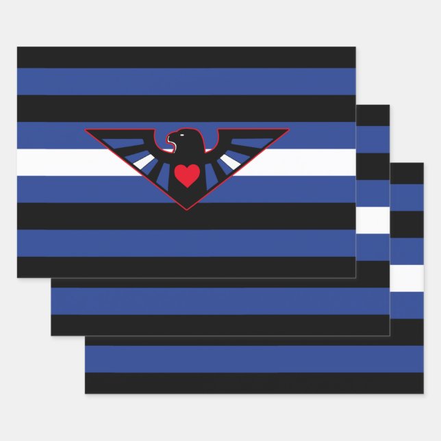 Leather Eagle Pride Flag Wrapping Paper Sheet (Set)