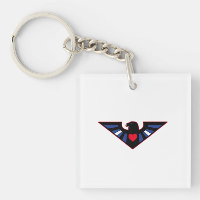 Leather Eagle Pride Keychain (Front)