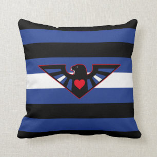 LEATHER EAGLE PRIDE THROW PILLOW