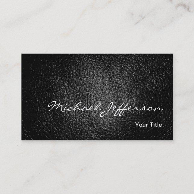 Leather Effect Consultant Engineer Business Card (Front)