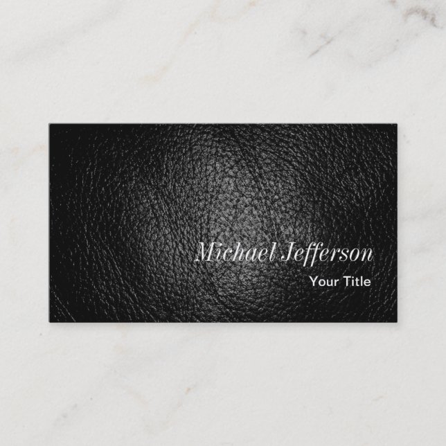 Leather Effect Consultant Engineer Business Card (Front)