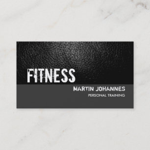 Leather Effect Grey Personal Trainer Business Card