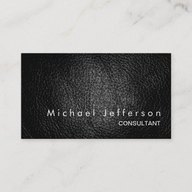 Leather Effect Professional Modern Business Card (Front)
