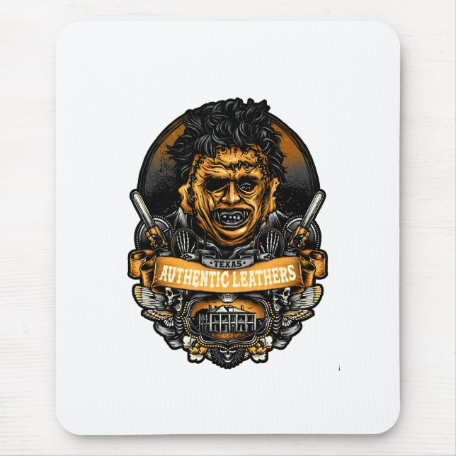 Leather Face, Horror, Halloween Mouse Pad (Front)