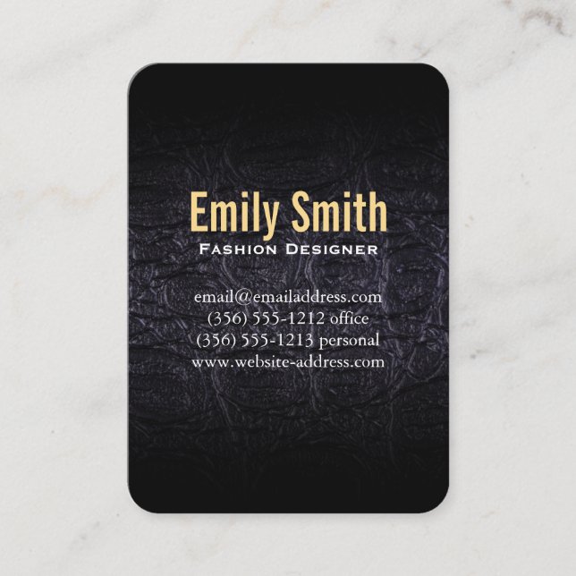 Leather Faux (crocodile) Business Card (Front)