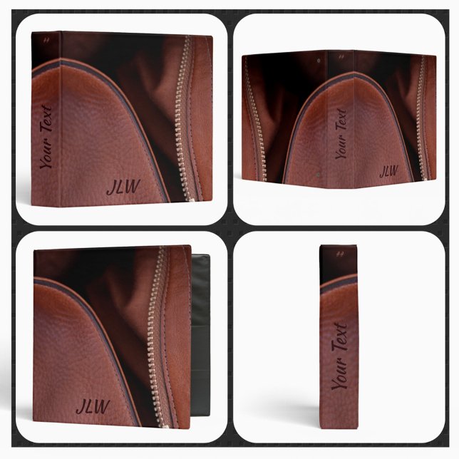 Leather Faux Unzipped Brown Binder (Creator Uploaded)