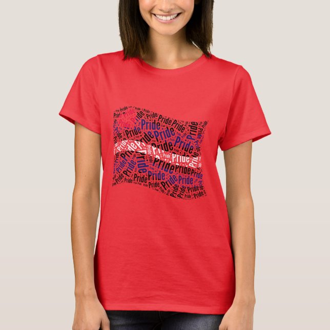 LEATHER FLAG WORD PATTERN T-Shirt (Front)
