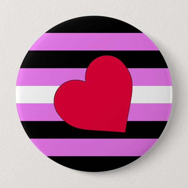 LEATHER GIRL PRIDE 4 INCH ROUND BUTTON (Front)