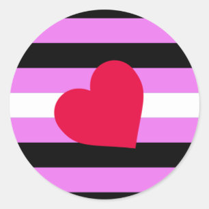 Leather Girl Pride Flag Classic Round Sticker