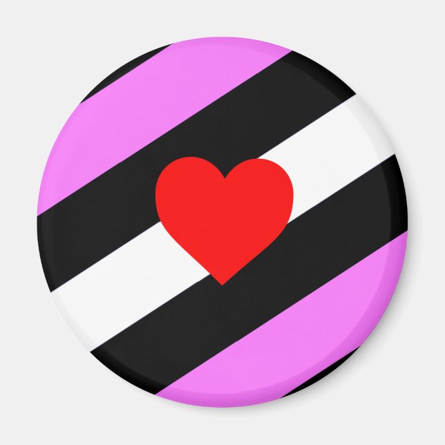 Leather Girl Pride Flag Magnet (Front)
