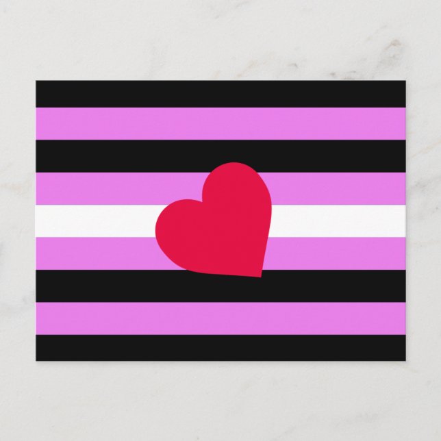 Leather Girl Pride Flag Postcard (Front)
