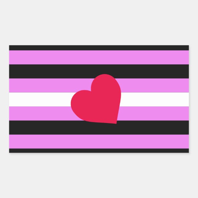 Leather Girl Pride Flag Sticker (Front)