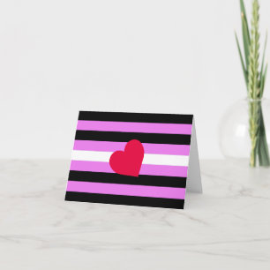 Leather Girl Pride Flag Thank You Card