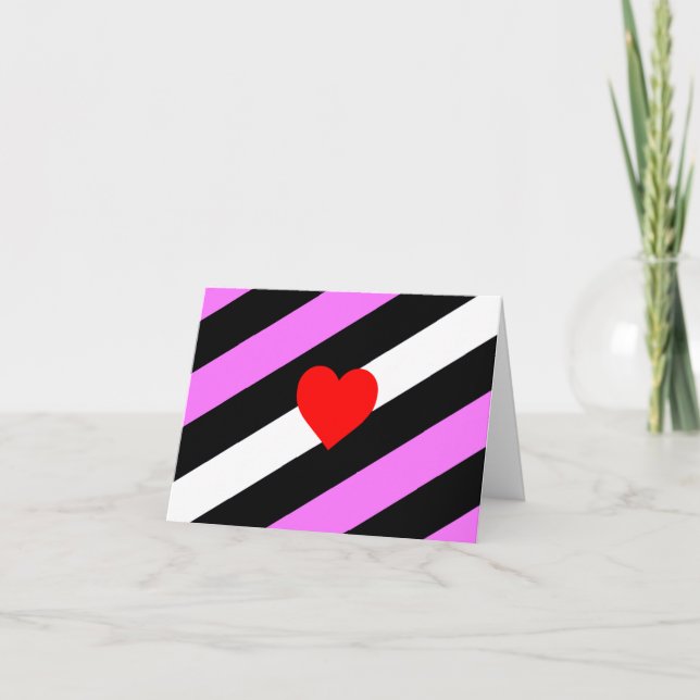 Leather Girl Pride Flag Thank You Card (Front)