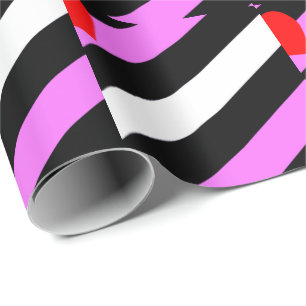 Leather Girl Pride Flag Wrapping Paper