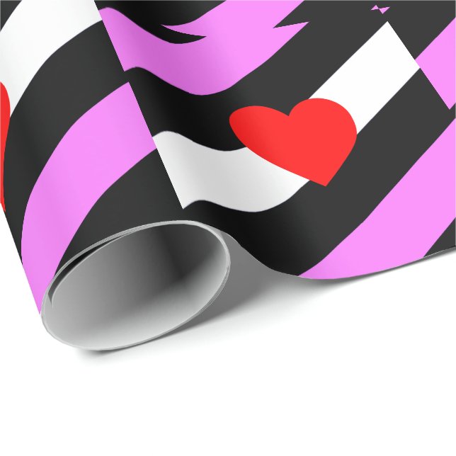 Leather Girl Pride Flag Wrapping Paper (Roll Corner)