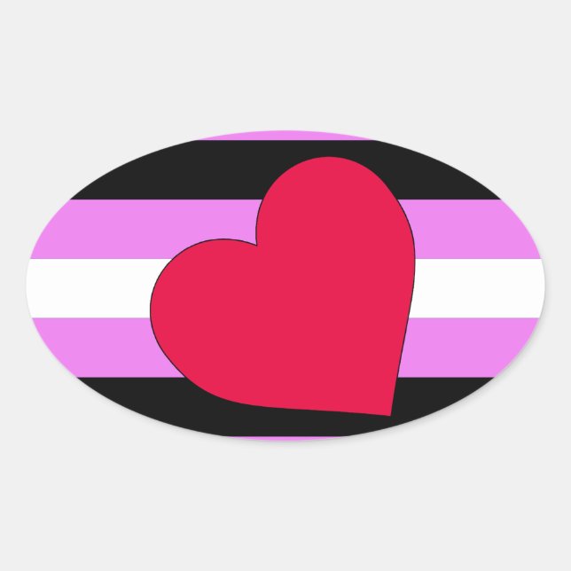 LEATHER GIRL PRIDE OVAL STICKER (Front)
