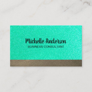 Leather Glitter Business Card