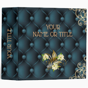 Leather Gold Elegant Modern Albums 3 ring binder