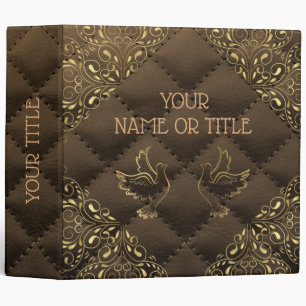 Leather Gold Lace Elegant Albums 3 ring binder