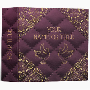 Leather Gold Lace Elegant Albums 3 ring binder