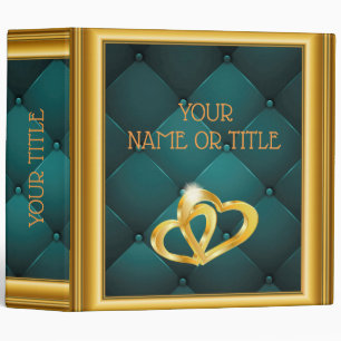 Leather Gold Love Elegant Albums 3 ring binder