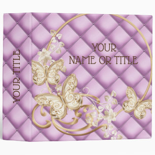 Leather Gold Love Modern Albums 3 ring binder