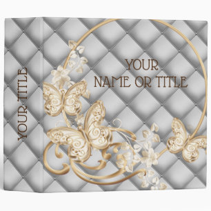 Leather Gold Love Modern Albums 3 ring binder