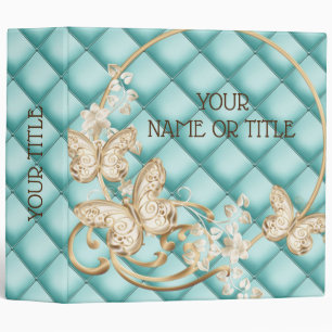 Leather Gold Love Modern Albums 3 ring binder