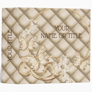 Leather Gold Love Modern Albums 3 ring binder