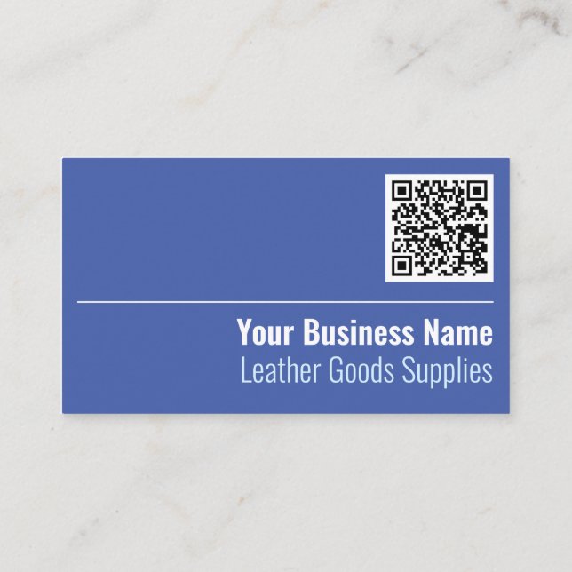 Leather Goods Supplies QR Code Business Card (Back)