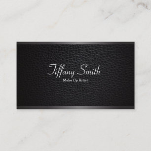 Leather / Gun Metal Trim Business Card