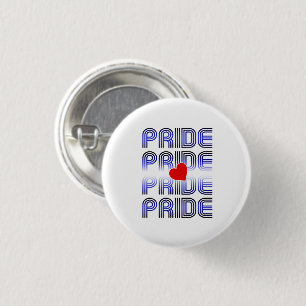 Leather Heart Retro Pattern 1 Inch Round Button