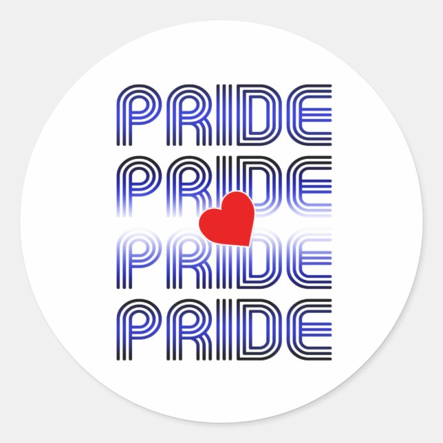 Leather Heart Retro Pattern Classic Round Sticker (Front)