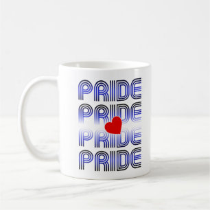 Leather Heart Retro Pattern Coffee Mug